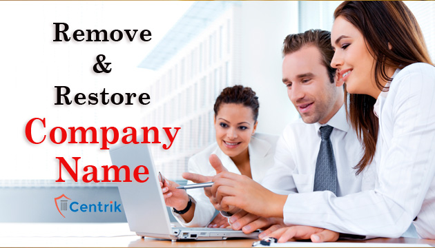 Know how to Remove and Restore Company name