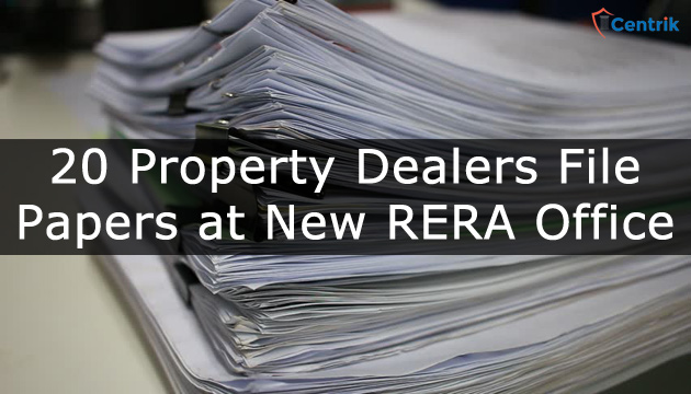20 Property Dealers File Papers at New RERA Office