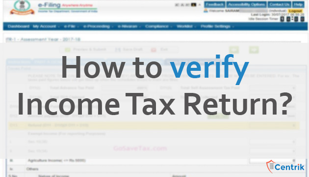 How to verify Income Tax Return